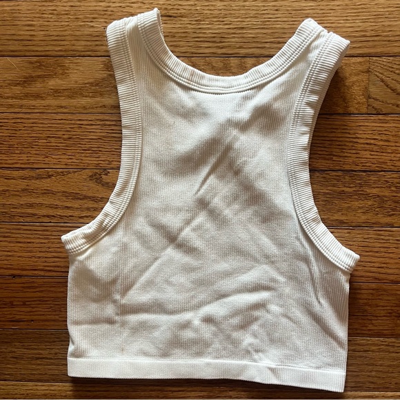 White Ribbed Tank Top - Picture 5 of 5
